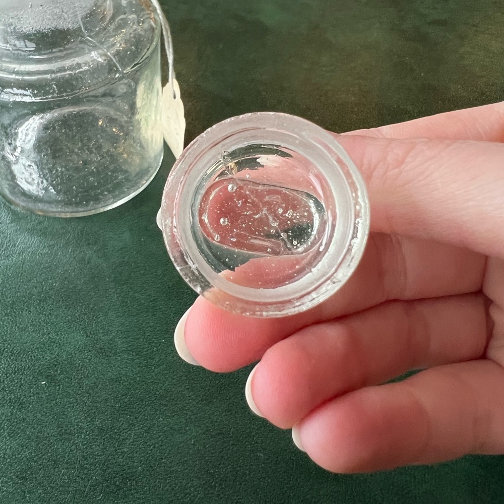 Antique Vintage Clear Glass Apothecary Bottle - Picture 3 of 5
